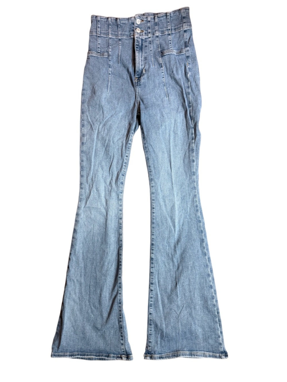 We The Free Light Blue High-Rise Flare Jeans